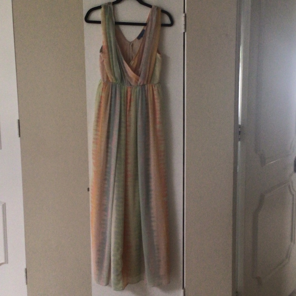 Pastel Multi-Stripe Maxi Dress